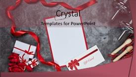  Presentation with invitation - Colorful PPT theme enhanced with sports invitation - dumbbells rope gift boxes flowers backdrop and a violet colored foreground