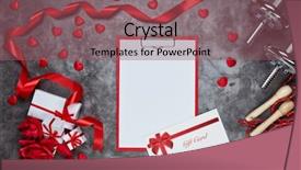  Presentation with red grey - Audience pleasing slide deck consisting of sports invitation - dumbbells rope gift boxes flowers backdrop and a violet colored foreground