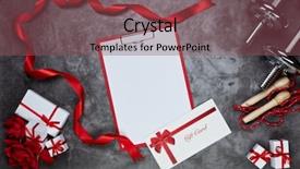  Presentation with healthy lifestyle - Audience pleasing PPT layouts consisting of sports invitation - dumbbells rope gift boxes flowers backdrop and a violet colored foreground