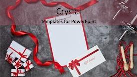  Presentation with healthy lifestyle - Slide deck featuring sports invitation - dumbbells rope gift boxes gift background and a violet colored foreground