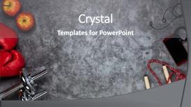  Presentation with detox green smoothies still life - Slide deck having sports invitation - fitness still life sport accessories background and a gray colored foreground