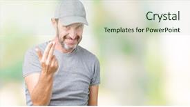  Presentation with sport - Slides featuring sports invitation - handsome middle age hoary senior background and a  colored foreground