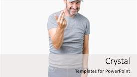  Presentation with over come challange - Beautiful presentation theme featuring sports invitation - handsome middle age hoary senior backdrop and a white colored foreground