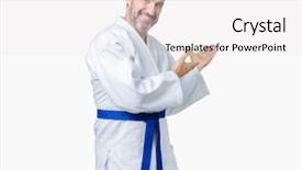  Presentation with man in nature - Colorful slides enhanced with sports invitation - handsome middle age senior man backdrop and a  colored foreground