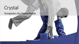  Presentation with martial arts - Cool new theme with sports judo - young sporty men practicing martial backdrop and a light gray colored foreground