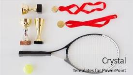  Presentation with achievement - Cool new PPT theme with sports leadership - sport achievement championship competition backdrop and a light gray colored foreground