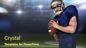  Presentation with sports arena - Presentation featuring sports manto throwing the ball against american football arena background and a tawny brown colored foreground