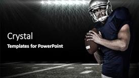  Presentation with ball sports - Presentation theme enhanced with sports manto throwing the ball against spotlight background and a black colored foreground