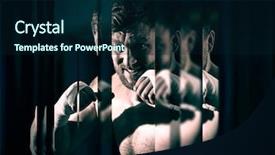  Presentation with boxing - Amazing theme having sports mma - male boxer boxing in punching backdrop and a  colored foreground