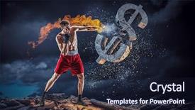  Presentation with first rate - Cool new presentation with sports money - fighting for currency rate backdrop and a wine colored foreground