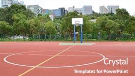 Presentation with netball - Cool new PPT theme with pirate laptop with telescope spying backdrop and a light gray colored foreground