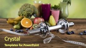  Presentation with cocktail - Audience pleasing theme consisting of sports nutrition - cocktail sport diet backdrop and a tawny brown colored foreground