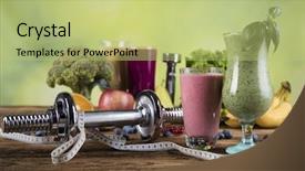  Presentation with vitamin - PPT layouts having sports nutrition - cocktails with fresh fruits vitamin background and a  colored foreground