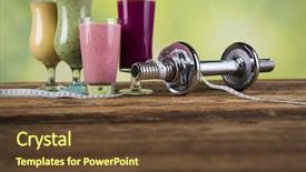  Presentation with sports nutrition - PPT layouts featuring sports nutrition - cocktails with fresh fruits vitamin background and a tawny brown colored foreground