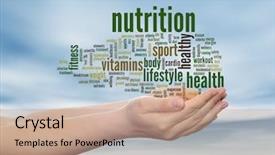  Presentation with energy conservation - Amazing slide set having sports nutrition - concept or conceptual abstract green backdrop and a coral colored foreground