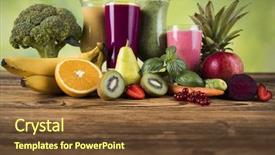  Presentation with protein - Beautiful slide deck featuring sports nutrition - healthy diet protein shakes sport backdrop and a tawny brown colored foreground