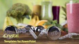  Presentation with protein - Colorful PPT theme enhanced with sports nutrition - protein shakes sport and fitness backdrop and a tawny brown colored foreground