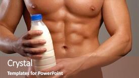  Presentation with body - Slide set featuring sports nutrition - shaped and healthy body man background and a red colored foreground