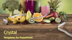  Presentation with smoothie - Colorful slide set enhanced with sports nutrition - smoothie diet background backdrop and a tawny brown colored foreground