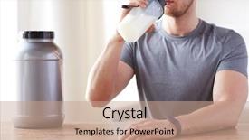  Presentation with healthy people - Presentation design enhanced with sports nutrition - sport fitness healthy lifestyle background and a coral colored foreground