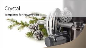  Presentation with sports nutrition - Amazing slide set having sports nutrition supplements dumbbells fir backdrop and a  colored foreground