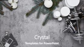  Presentation with nutrition supplements - PPT layouts featuring sports nutrition supplements dumbbells fir background and a  colored foreground