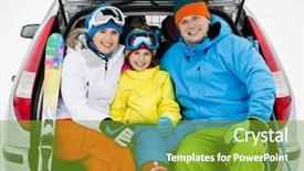  Presentation with winter family - Beautiful PPT theme featuring tree at sunset overlooking mission backdrop and a light gray colored foreground