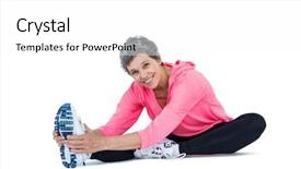  Presentation with woman praying over bible - Cool new slides with sports physicals - portrait of mature woman exercising backdrop and a white colored foreground