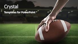  Presentation with ball sports - Amazing theme having sports player holding ball backdrop and a dark gray colored foreground