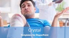  Presentation with sports doctor - Presentation having sports-player-visiting-doctor background and a teal colored foreground