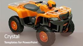  Presentation with dirt bike - Slides enhanced with sports quad bike background and a coral colored foreground