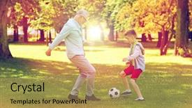  Presentation with generation family farm - PPT layouts featuring sports related - family generation game sport background and a  colored foreground