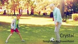  Presentation with generation - Theme with sports related - family generation game sport background and a yellow colored foreground