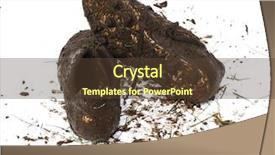  Presentation with football - Presentation theme having sports rugby - muddy and dirty football cleats background and a tawny brown colored foreground