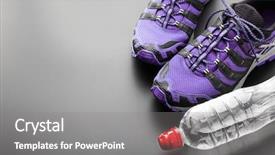  Presentation with water sports - Audience pleasing PPT theme consisting of sports runners and a bottle backdrop and a gray colored foreground