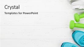  Presentation with sneakers - Presentation theme consisting of sports schedules - fitness and healthy life concept background and a white colored foreground