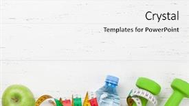  Presentation with water top view of amazon - Audience pleasing slide set consisting of sports schedules - fitness concept dumbbells tape measure backdrop and a white colored foreground