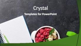  Presentation with food sport - PPT layouts consisting of sports schedules - healthy food and fitness concept background and a dark gray colored foreground