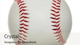  Presentation with baseball bases - PPT theme featuring sports softball - new baseball isolated on white background and a soft green colored foreground