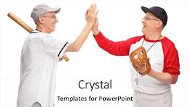  Presentation with senior study ukraine revolution - Theme having sports softball - studio shot of two senior background and a white colored foreground