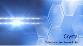  Presentation with hexagons - Colorful PPT layouts enhanced with sports stadium lights transition effect backdrop and a light blue colored foreground