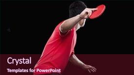  Presentation with black man - Presentation design having sports table tennis - man playing ping pong black background and a violet colored foreground