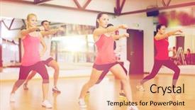  Presentation with crossfit fitness trx training exercises - Cool new PPT layouts with sports teamwork - fitness sport training gym backdrop and a lemonade colored foreground