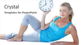  Presentation with sportswear - Amazing slides having sports time the girl backdrop and a white colored foreground