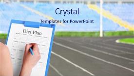  Presentation with personal - Slides having sports trainer with personal workout plan background and a sky blue colored foreground