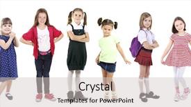  Presentation with white parents and black children - PPT layouts with sports uniform - little children isolated on white background and a  colored foreground