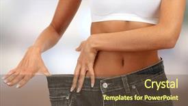  Presentation with jeans - Amazing theme having sports waste - beautiful young woman with big backdrop and a tawny brown colored foreground