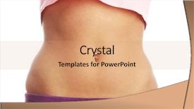  Presentation with waste - Cool new PPT theme with sports waste - belly of beautiful young female backdrop and a  colored foreground