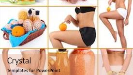  Presentation with waste - Cool new PPT layouts with sports waste - body care collage healthy lifestyle backdrop and a  colored foreground