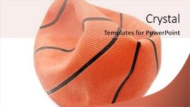  Presentation with tennis and basketball - Colorful theme enhanced with sports waste - broken basketball isolated on white backdrop and a coral colored foreground